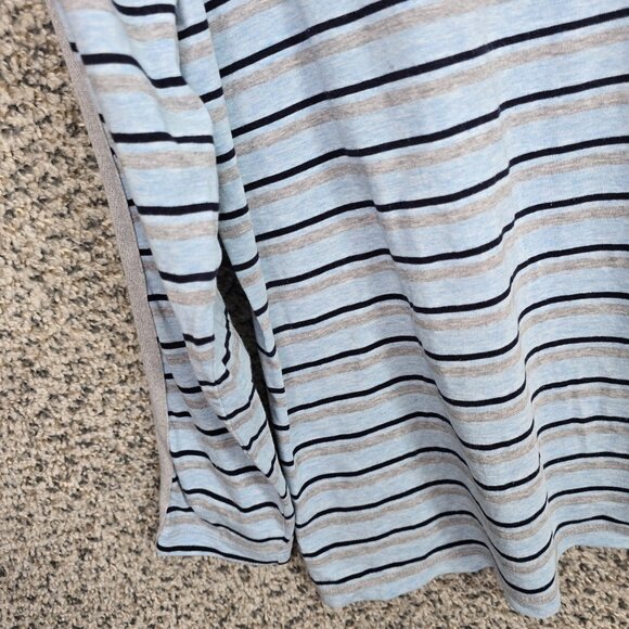 Susan Graver Top Womens Small Blue Striped Weekend Scoop Neck Tee Casual Ladies - Picture 3 of 7